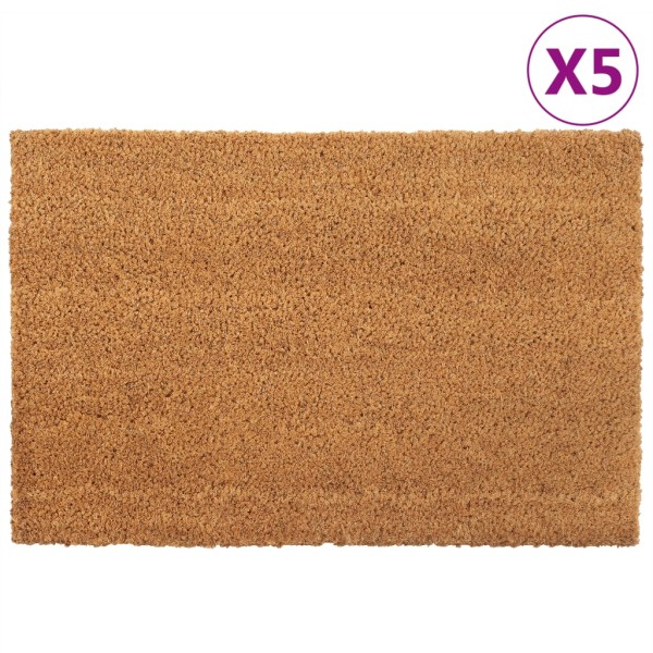 vidaXL Fußmatten 5 Stk. Natur 40x60 cm Kokosfaser Getuftet