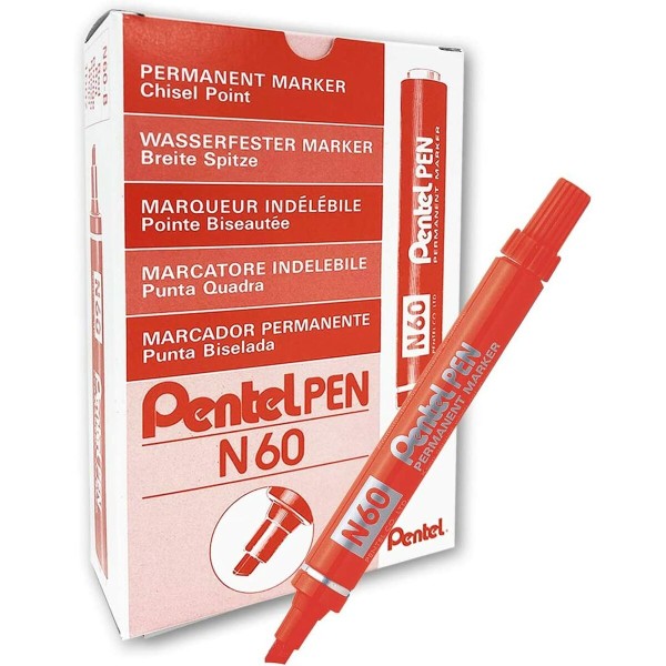 Dauermarker Pentel N60 Rot (12 Stück)